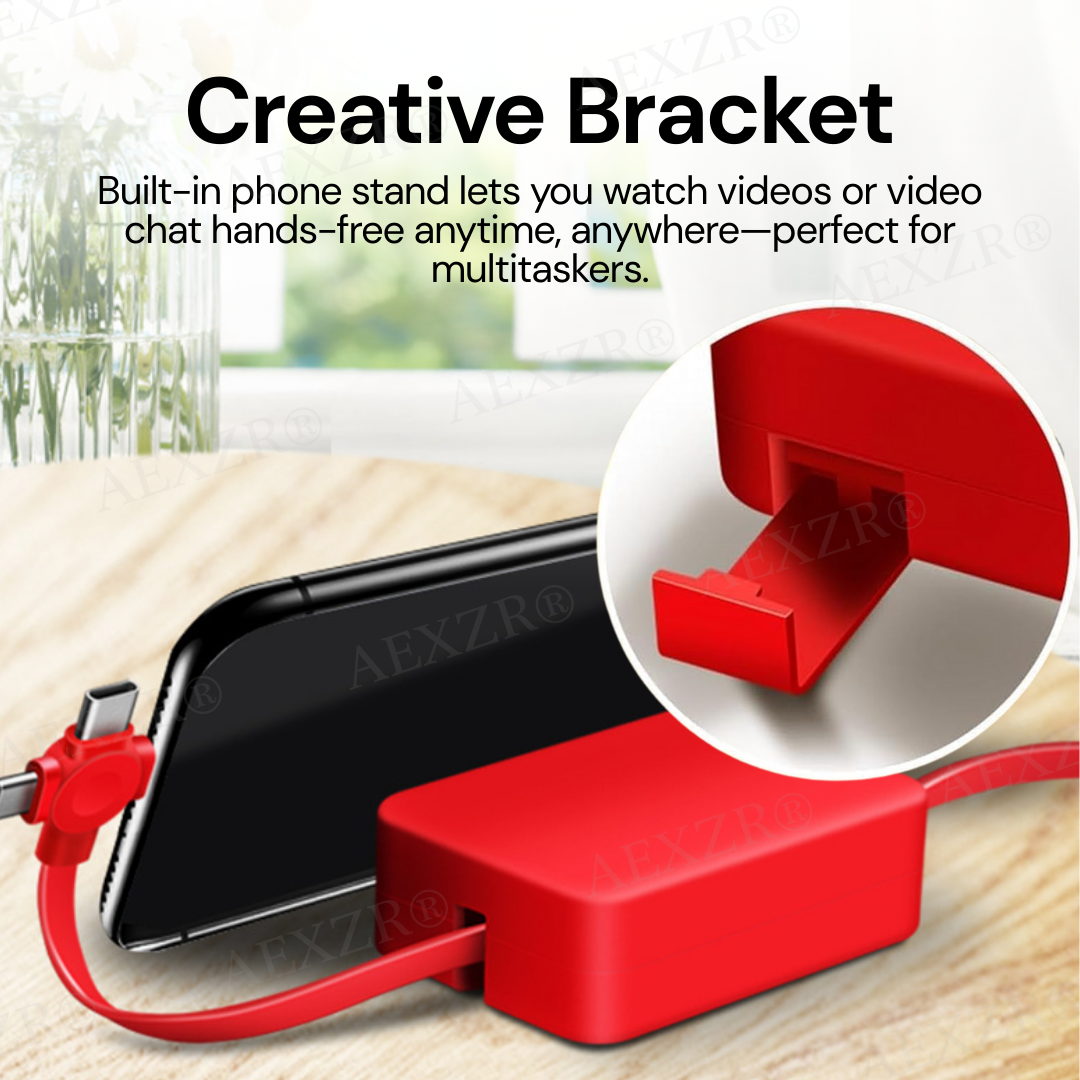 Three-in-One Charging Cable Roll